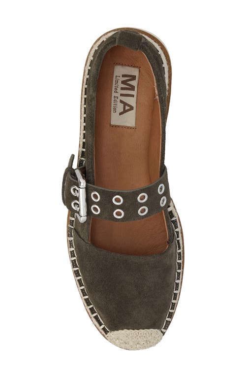 Mia Valri Espadrille Mary Jane Flat In Khaki
