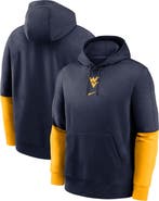 Nike Men's Nike Navy/Gold West Virginia Mountaineers 2024 Sideline Club Pullover Hoodie