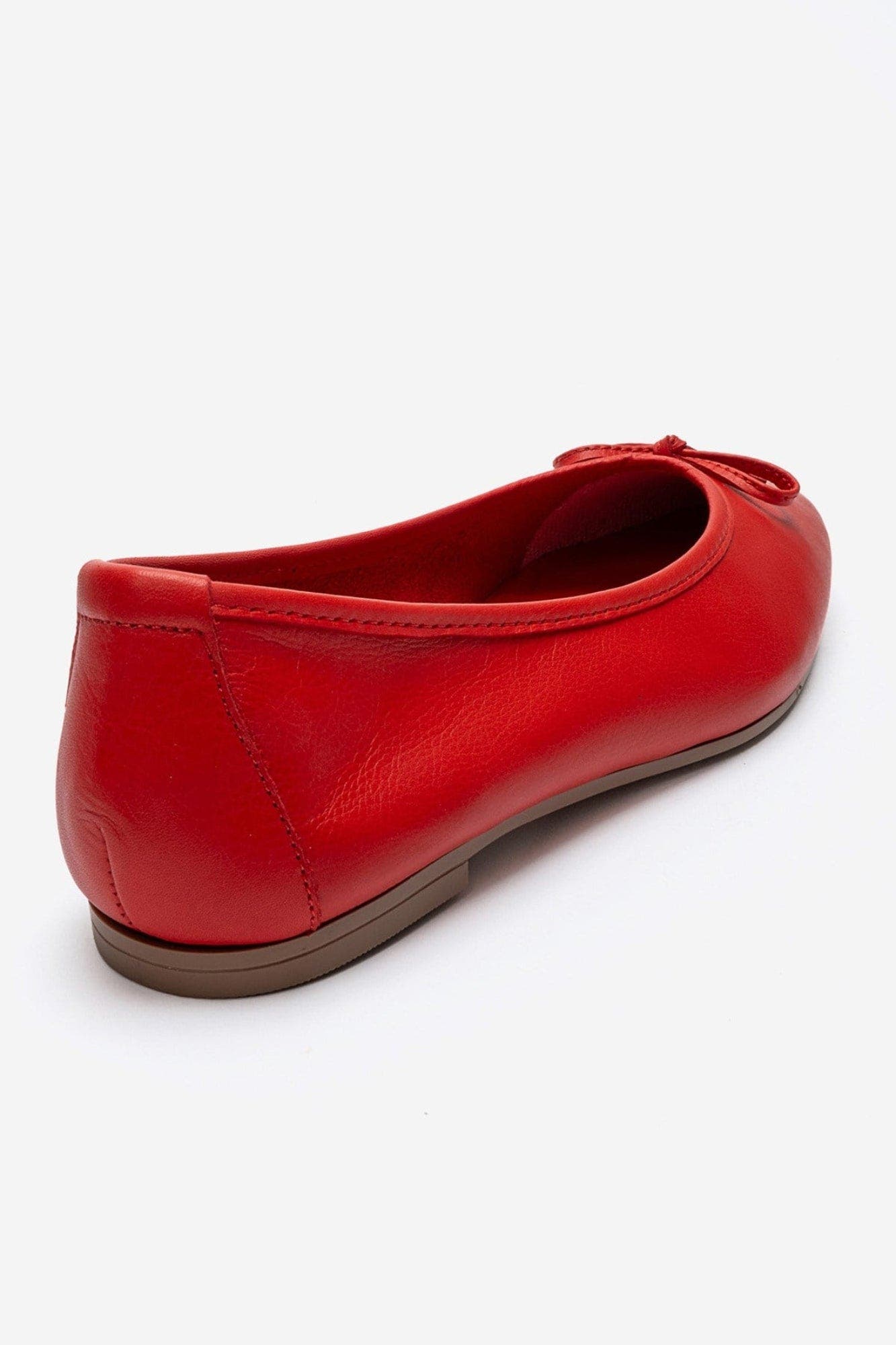 Umiel Leather Bow Ballet Flat, Alternate, color, Red