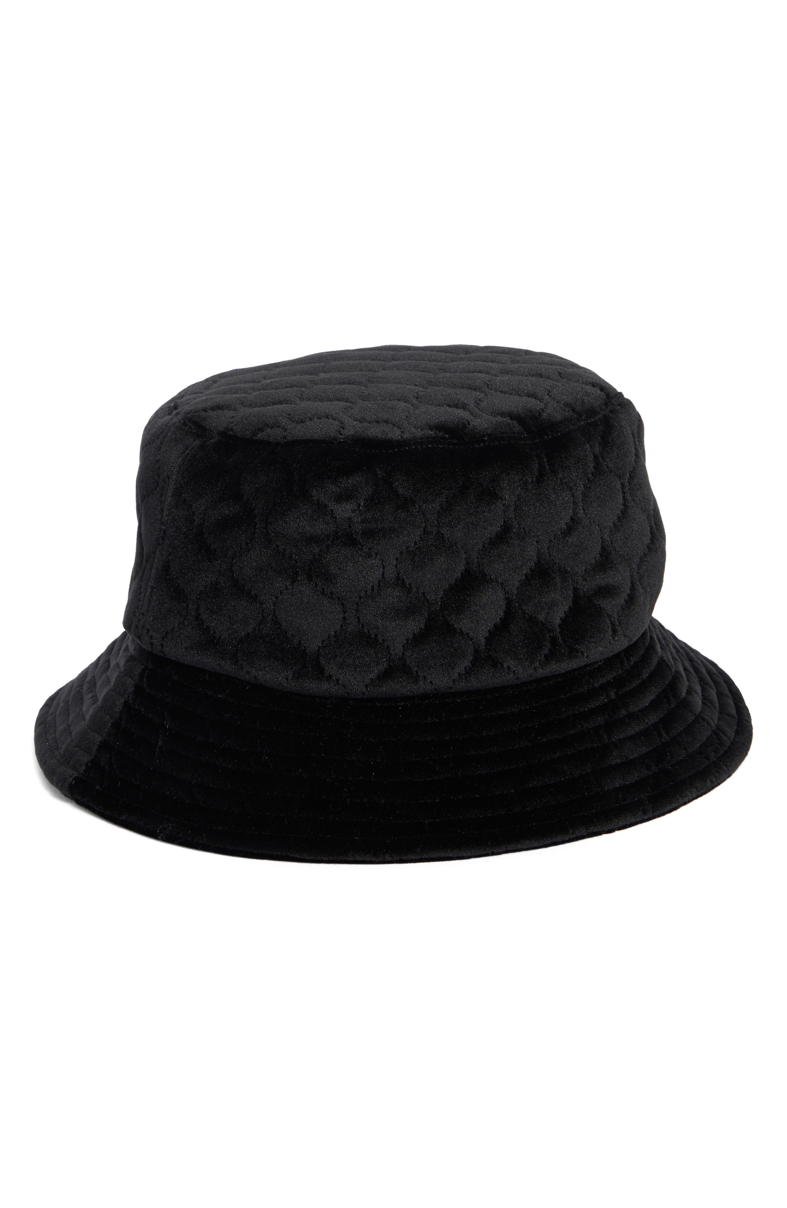 Steve Madden Quilted Velvet Bucket Hat