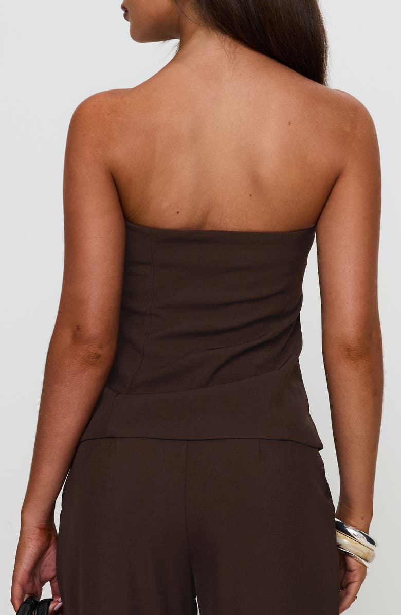 Princess Polly Irresistible Strapless Top, Alternate, color, Chocolate