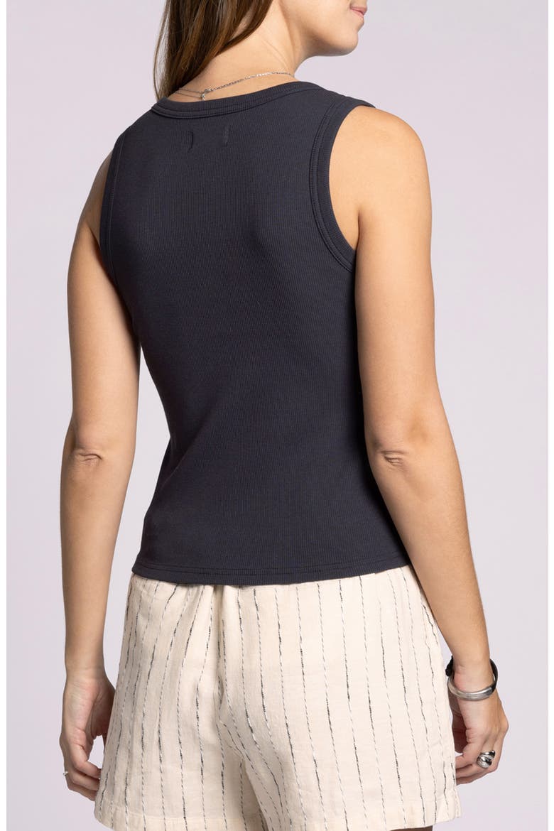 Luella Rib Button-Up Tank, Alternate, color, OBSIDIAN