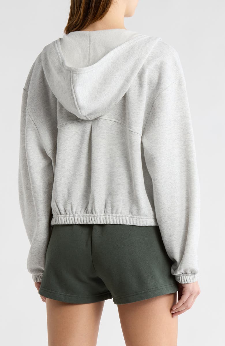 Z by Zella Feather Fleece Zip Hoodie, Alternate, color, Grey Light Heather