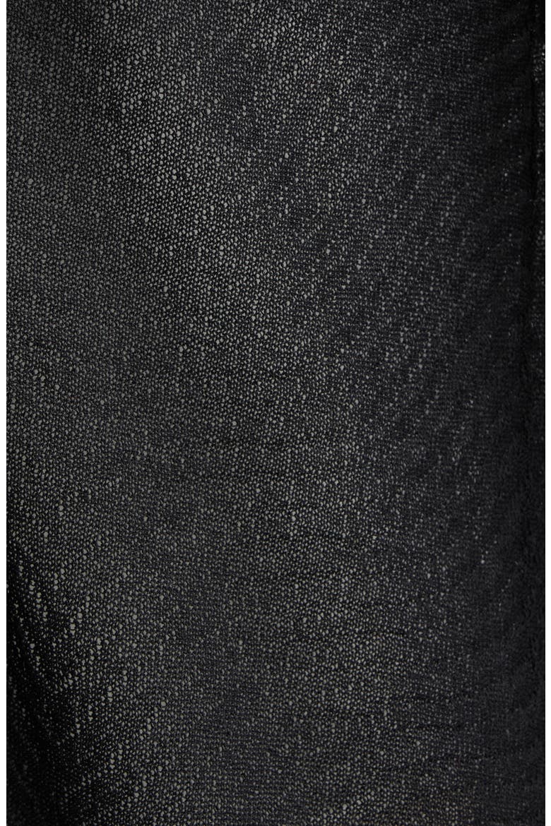 Texture Stitch Sheer Long Cardigan, Alternate, color, ANNE BLACK