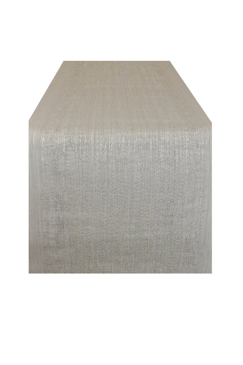 Space-Dyed Gray PVC Table Runner, Main, color, Gray