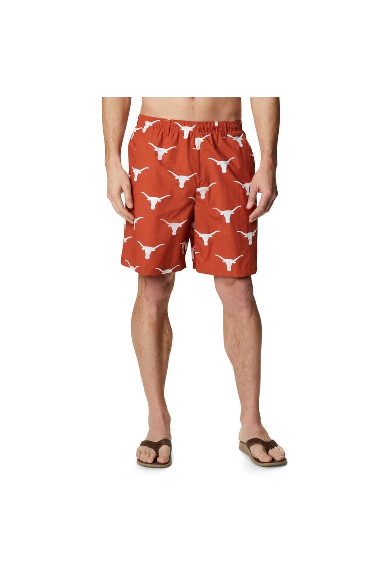 Men's Columbia Texas Orange Texas Longhorns Backcast III Printed Short, Main, color, Burnt Orange