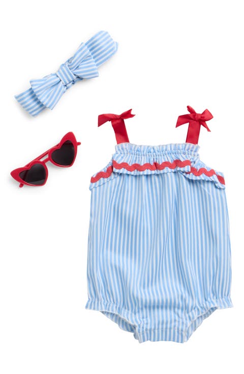 Americana Bubble Bodysuit, Headband & Sunglasses Set (Baby)