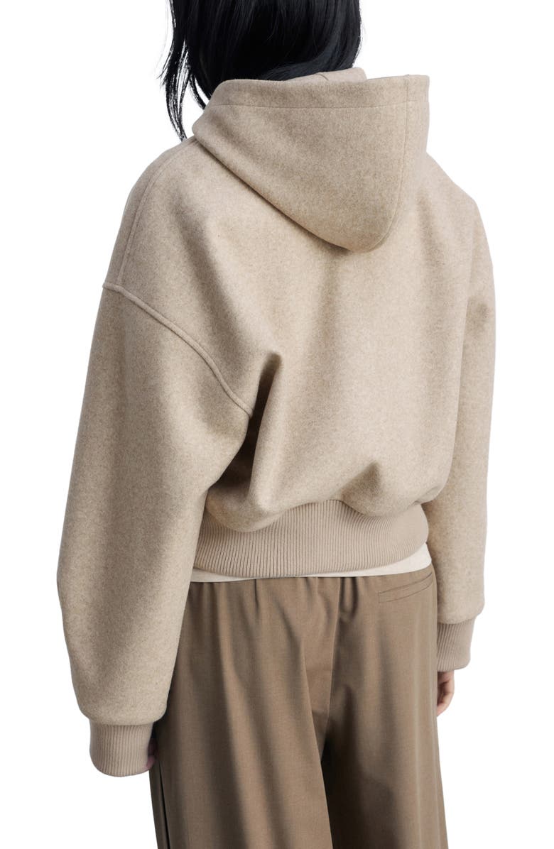 MANGO Crop Full Zip Hoodie, Alternate, color, 