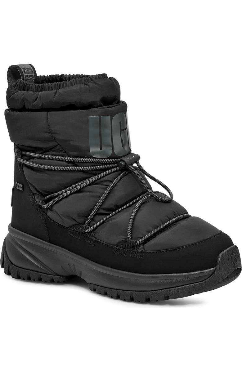 UGG<sup>®</sup> Yose Genuine Shearling Lined Mid Puffer Boot, Main, color,