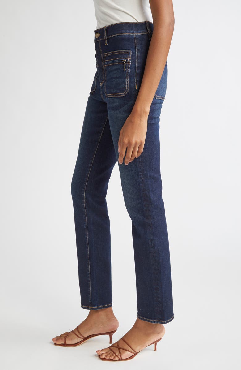 Ramy Brook Emmy Patch Pocket Jeans, Alternate, color, Dark Rinse