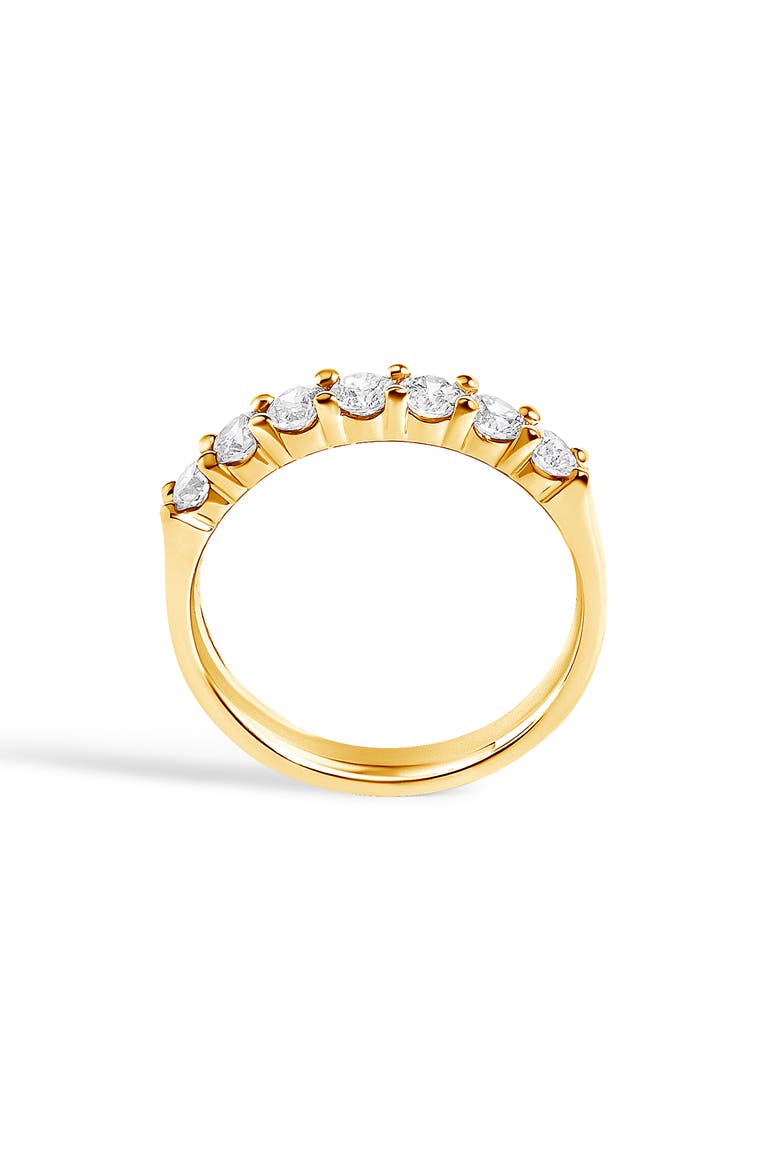 14K Gold 3/4 Ctw Diamond 7 Stone Band Ring, Alternate, color, Yellow Gold