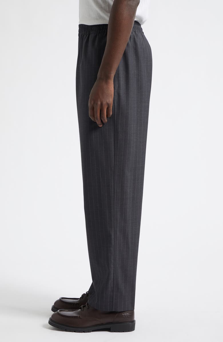 Burberry Trevor Pinstripe Wool Trousers, Alternate, color, Iron Grey Stripe