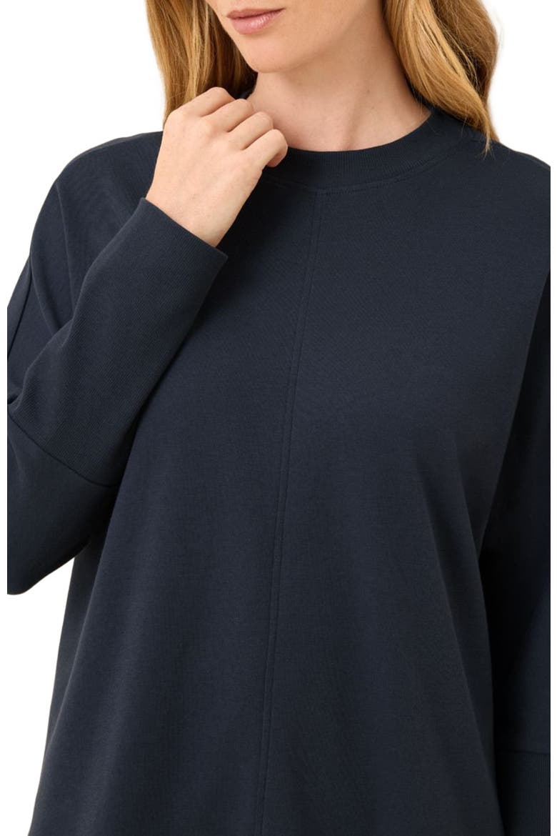 Organic Cotton Airplane Long Sleeve Poncho, Alternate, color, Midnight Blue