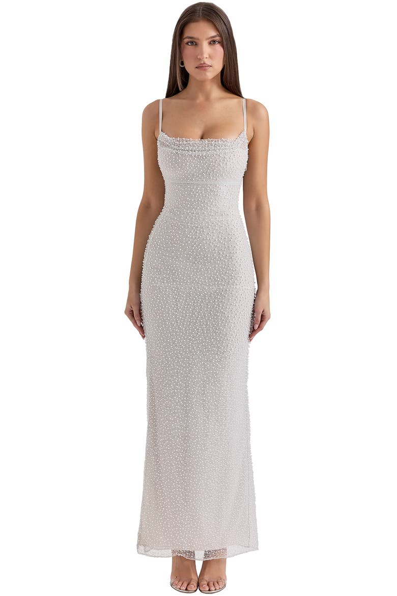 Calla Beaded Mesh Overlay Gown, Alternate, color, NIMBUS CLOUD