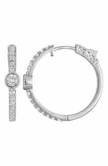 FZN Cubic Zirconia Huggie Hoop Earrings