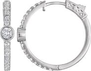 FZN Cubic Zirconia Huggie Hoop Earrings