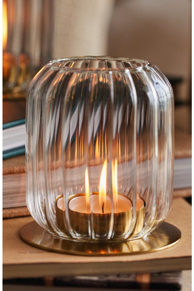 Kira Glass Lantern Set of 2, Alternate, color, Clear