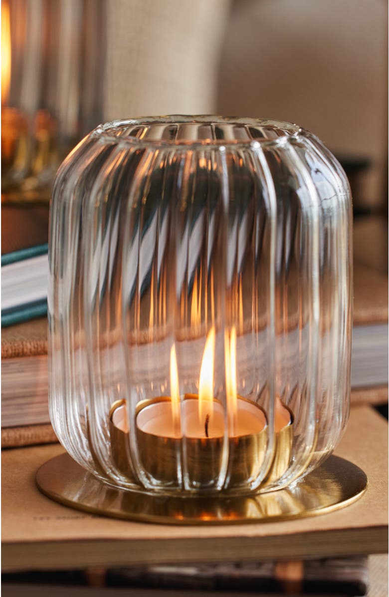 Fleck Kira Glass Lantern Set of 2, Alternate, color, Clear