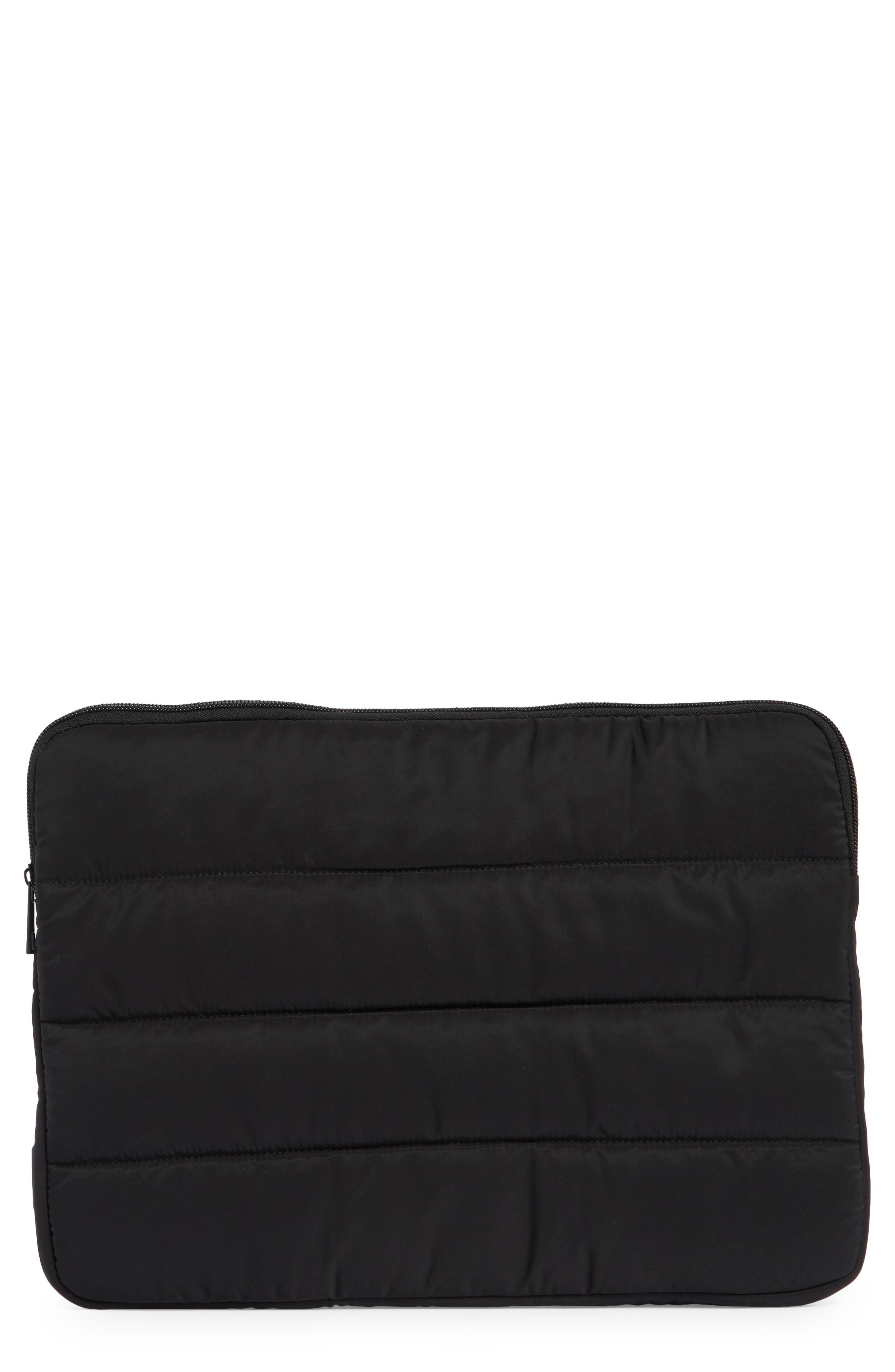 MYTAGALONGS Puffer Laptop Sleeve, Main, color, Black