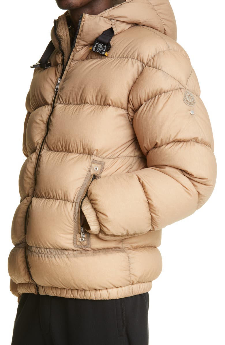 Moncler Genius x 6 1017 ALYX 9SM Almond Water Resistant Down Puffer Coat, Alternate, color, 