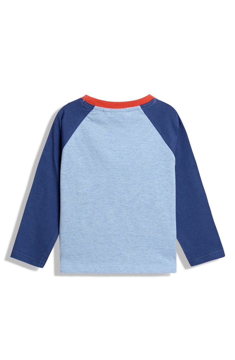 JOJO MAMAN BEBE Kids' Born to be Wild Appliqué Long Sleeve Cotton T-Shirt, Alternate, color, Blue