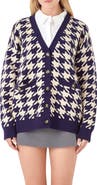 English Factory Houndstooth Cardigan
