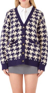 English Factory Houndstooth Cardigan