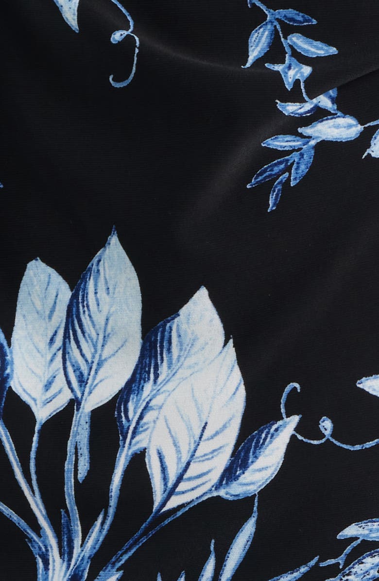 Anne Klein Floral Sleeveless Wrap Top, Alternate, color, Anne Black Multi