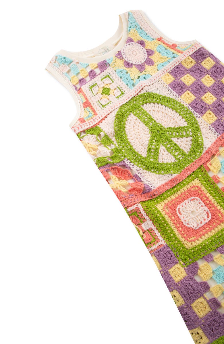 Peek Aren't You Curious Kids' Crochet Shift Dress, Alternate, color, 