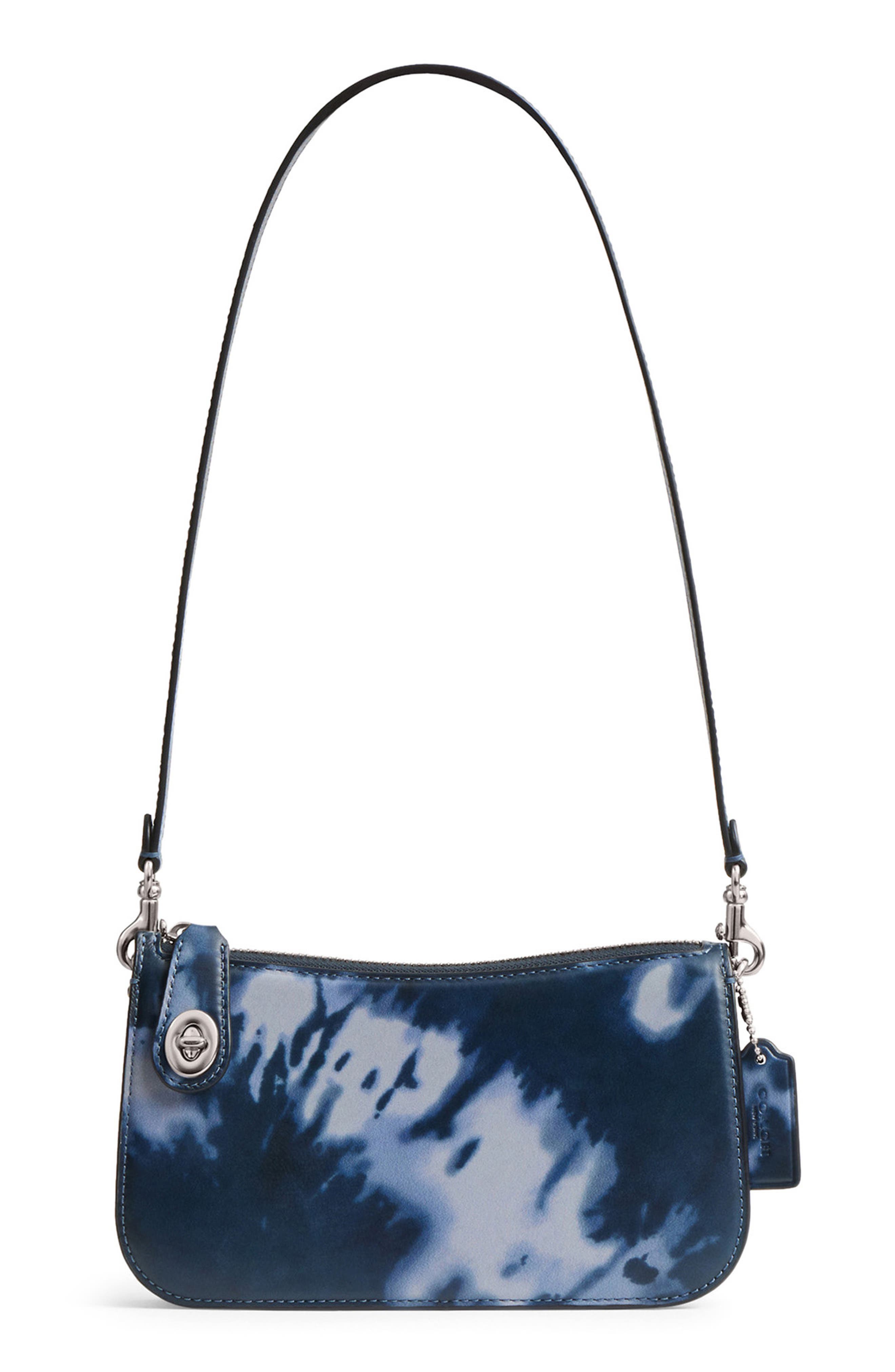 COACH Penn Tie Tye Leather Shoulder Bag, Main, color, 
