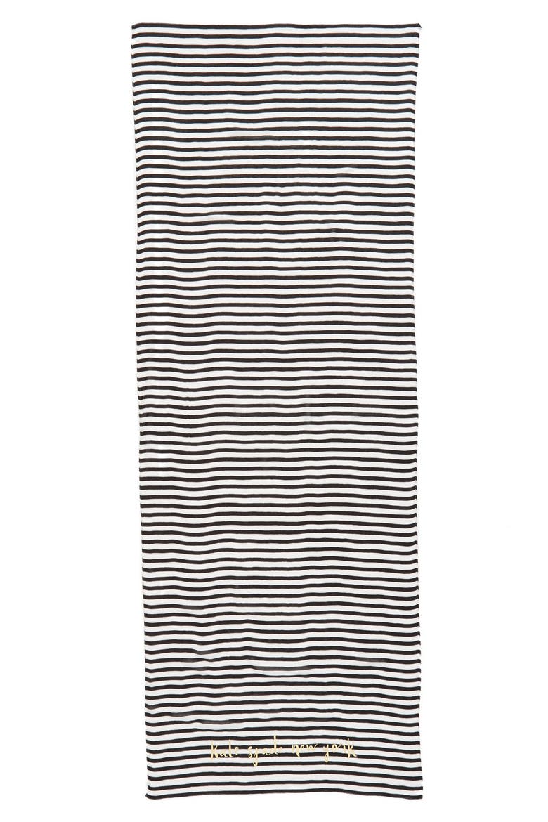 winter stripe scarf, Alternate, color, BLACK