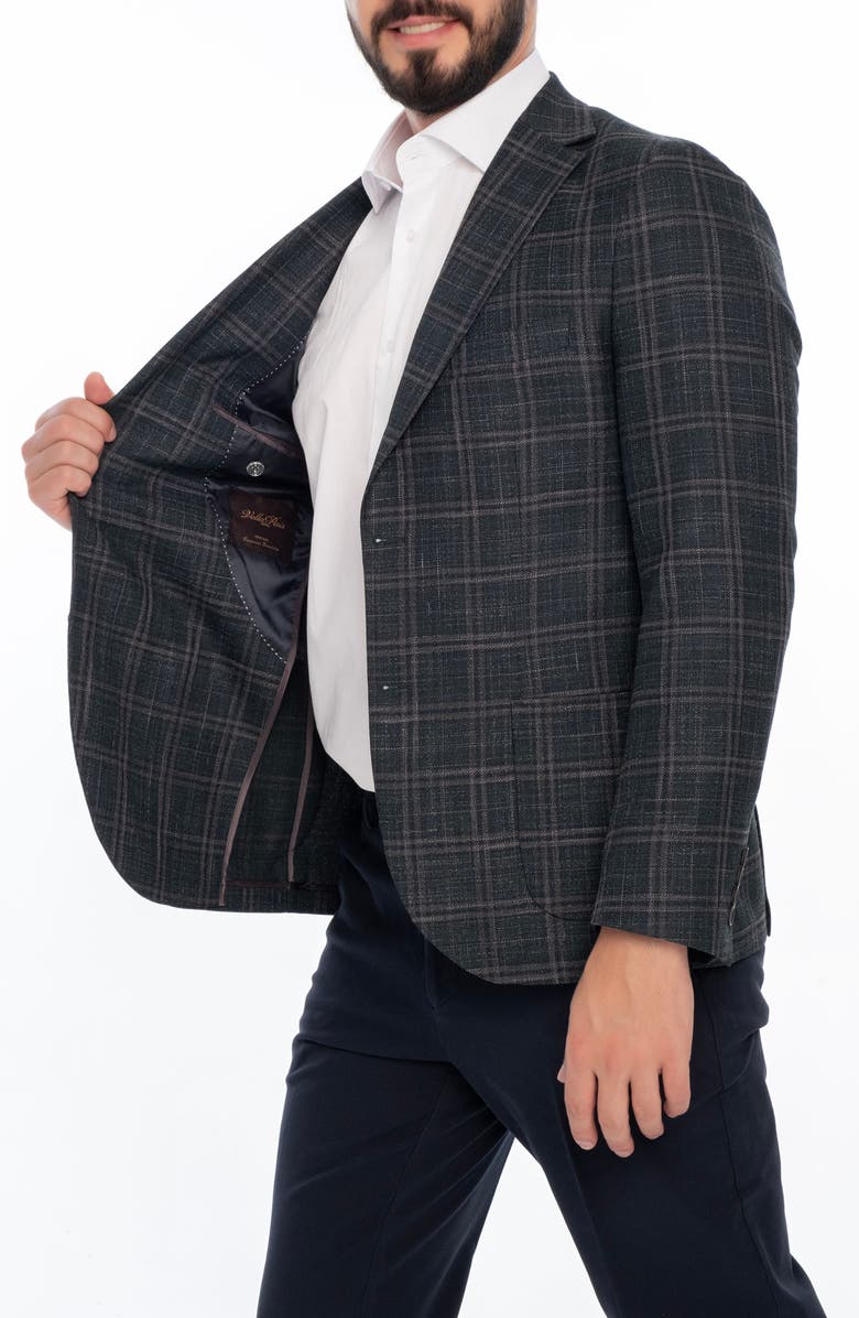 VELLAPAIS Plaid Sport Coat, Alternate, color, Dark Green