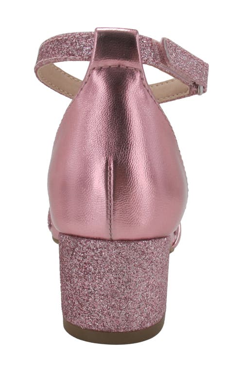 Jellypop Kids' Zendah Metallic Block Heel Sandal In Pink