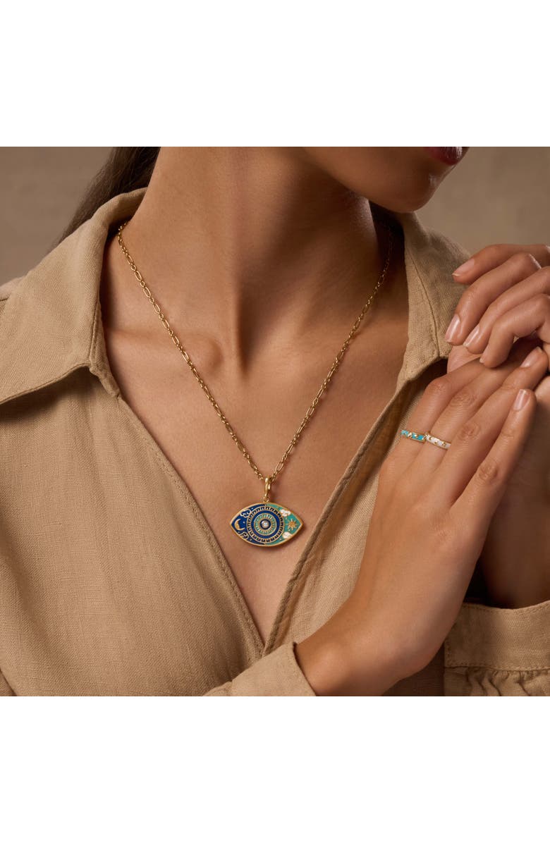 Karma and Luck Universal Consciousness Evil Eye Charm Necklace, Alternate, color,