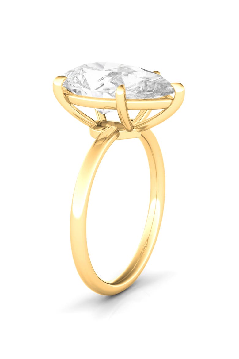 Pear Cut Lab Created Diamond Ring, Alternate, color, 3.00 CTW 18K YELLOW GOLD