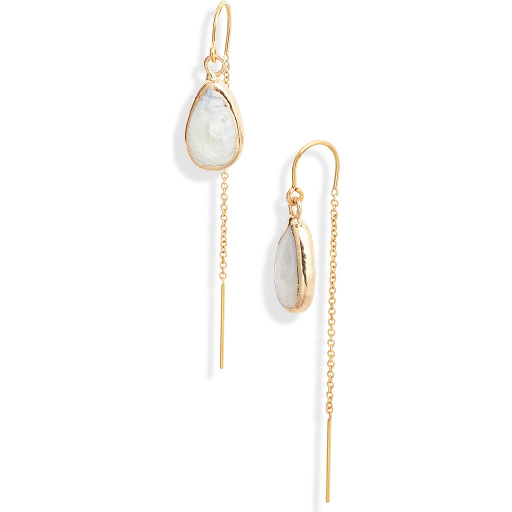 Set & Stones Carrie Baroque Pearl Ear Threader Earrings In Gold