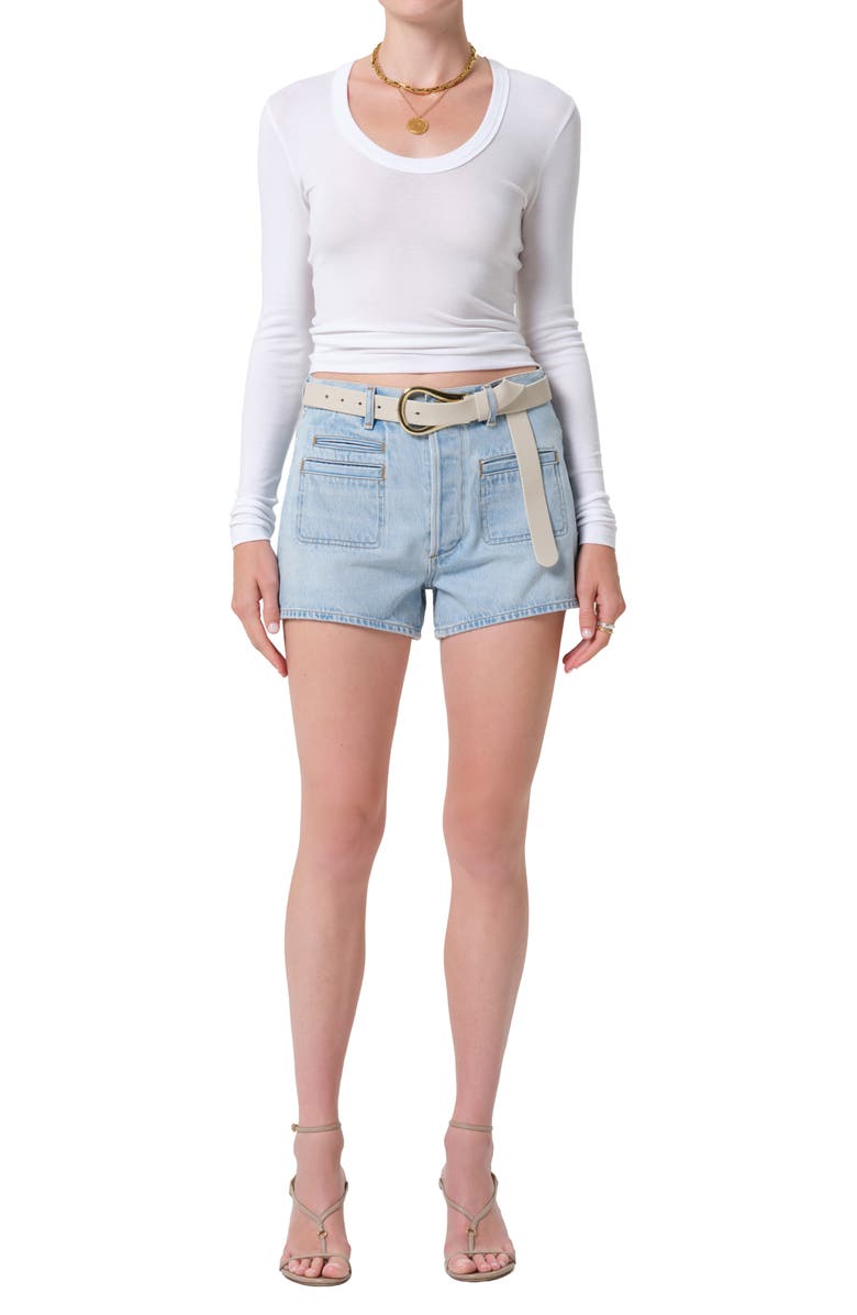 Citizens of Humanity Marlow Patch Pocket Denim Shorts, Alternate, color, Lasso Light Indigo