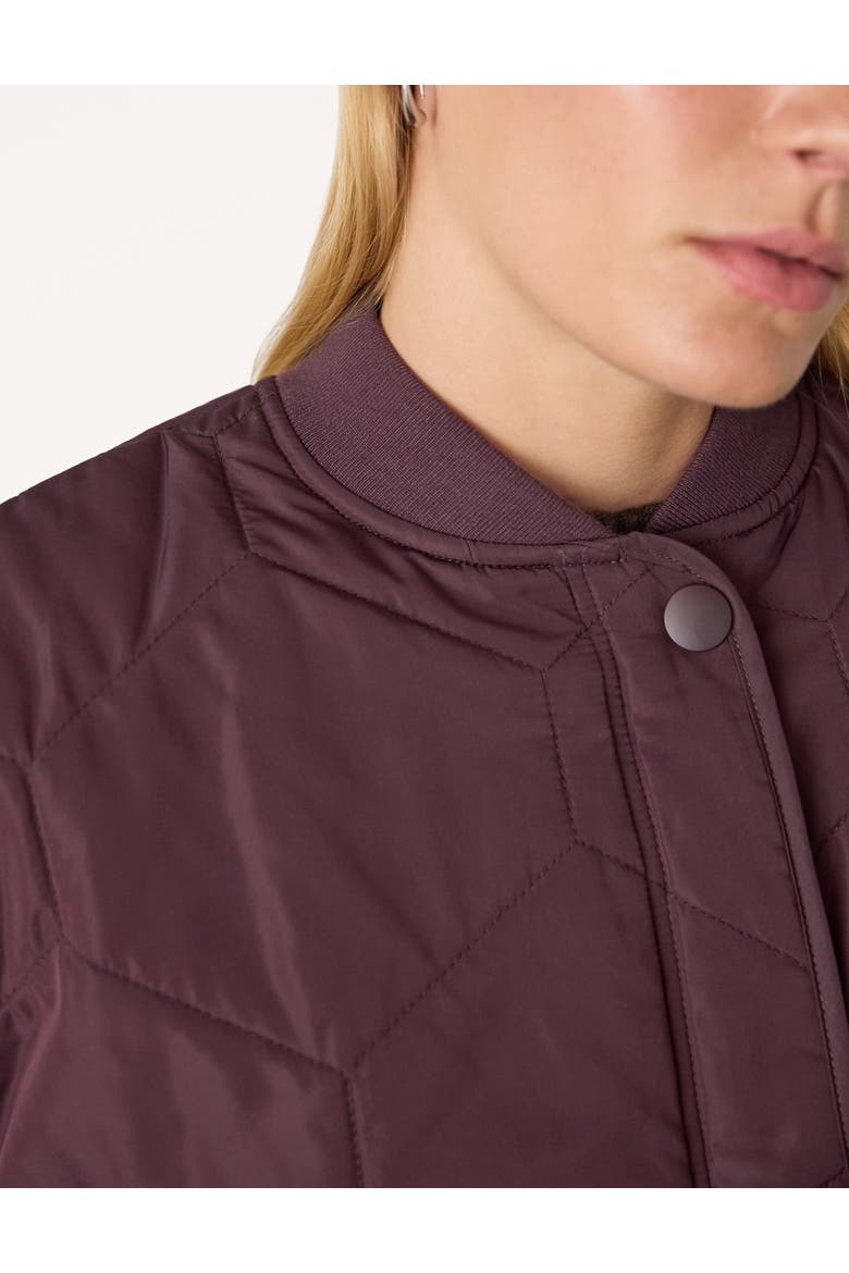 Ida Quilted Coat, Alternate, color, Burgundy