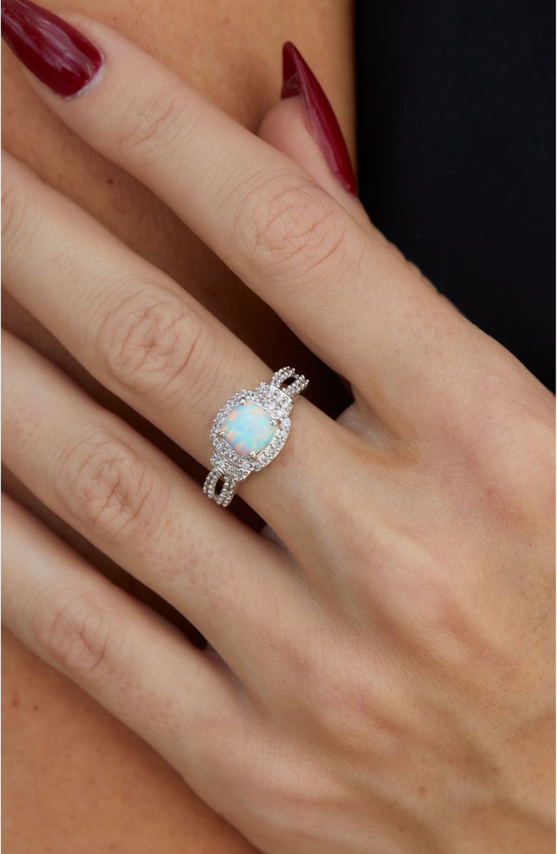 SAVVY CIE JEWELS Created Opal & CZ Ring - Size 7, Alternate, color, 