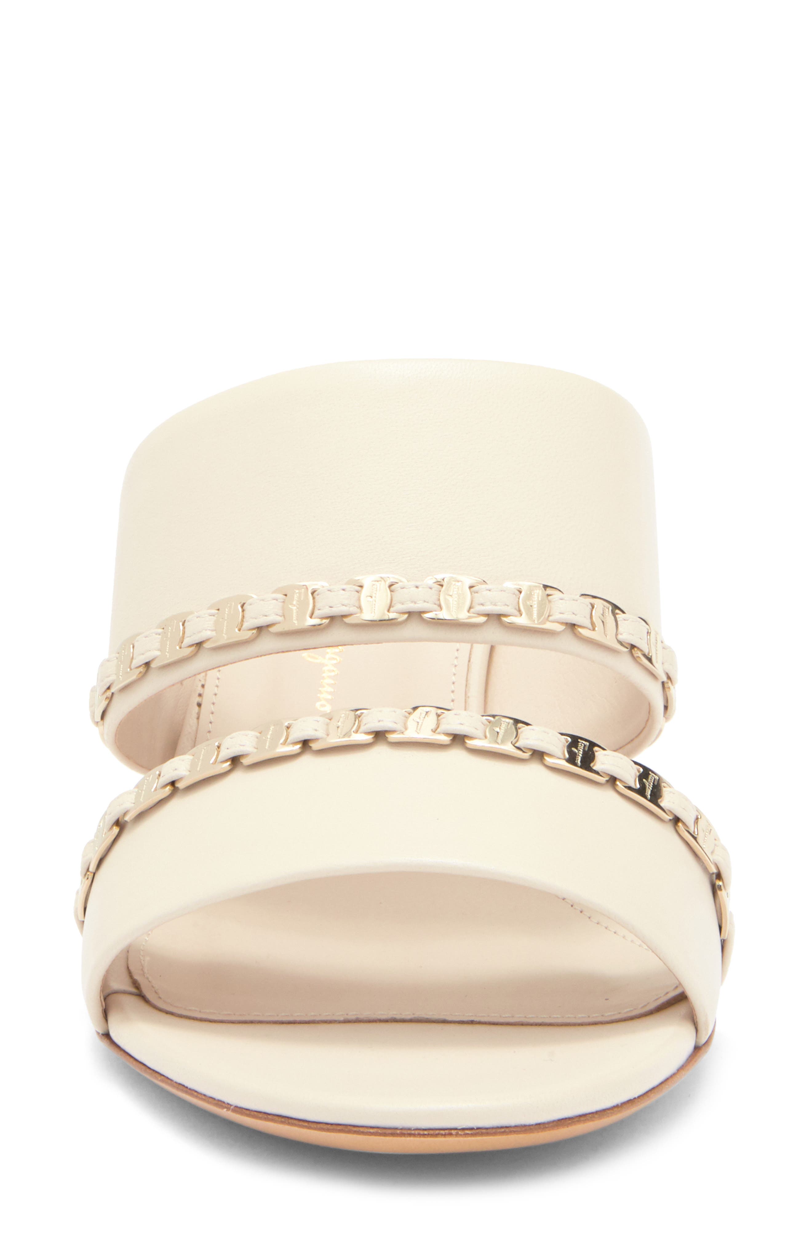 FERRAGAMO Trabia Chain Block Heel Slide Sandal (Women) | Nordstromrack