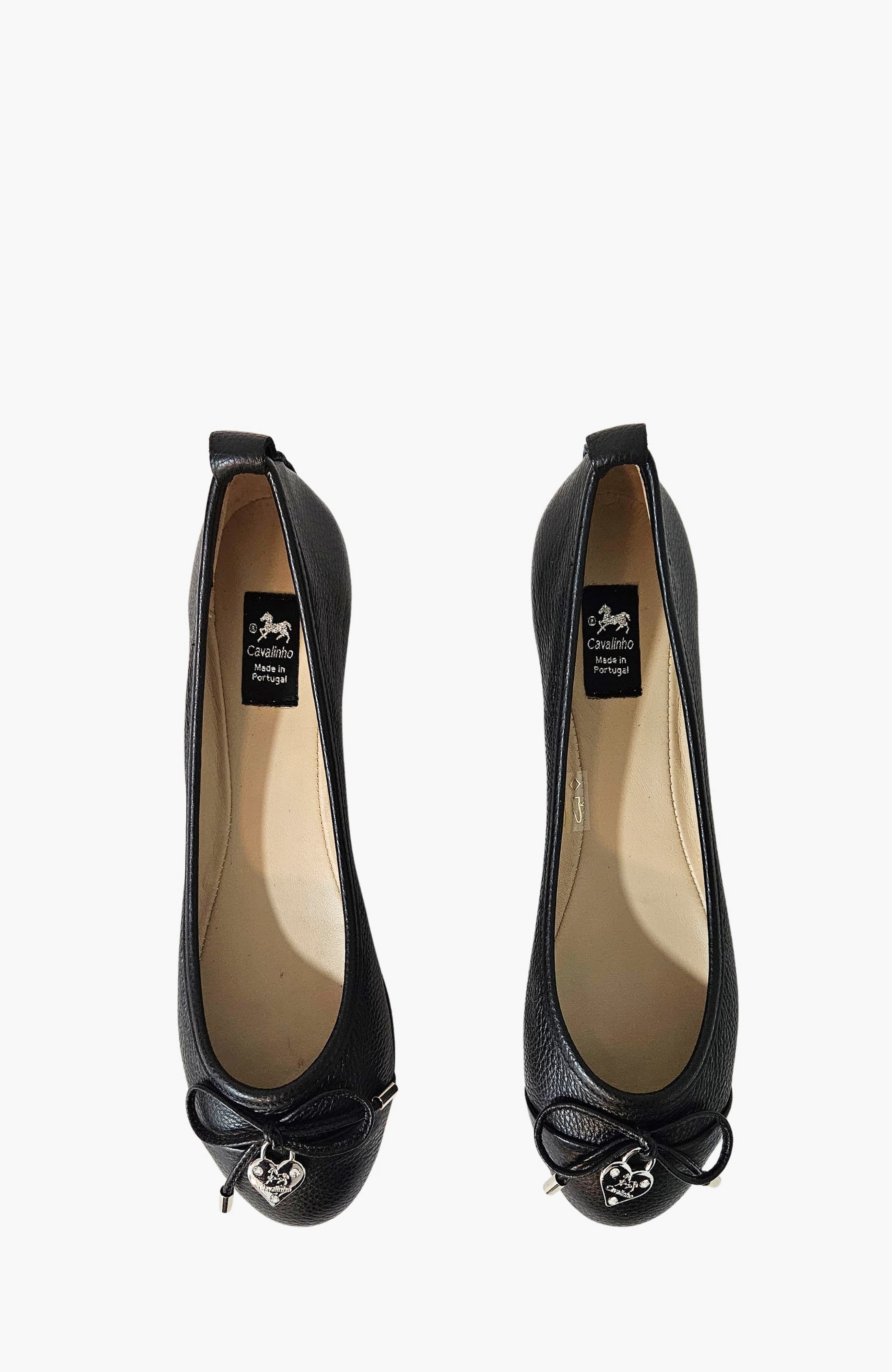 Muse Ballet Leather Flats, Alternate, color, Black / Silver