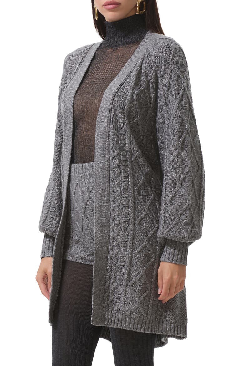 Bartow Longline Open Front Cardigan, Alternate, color, HEATHER GRAY