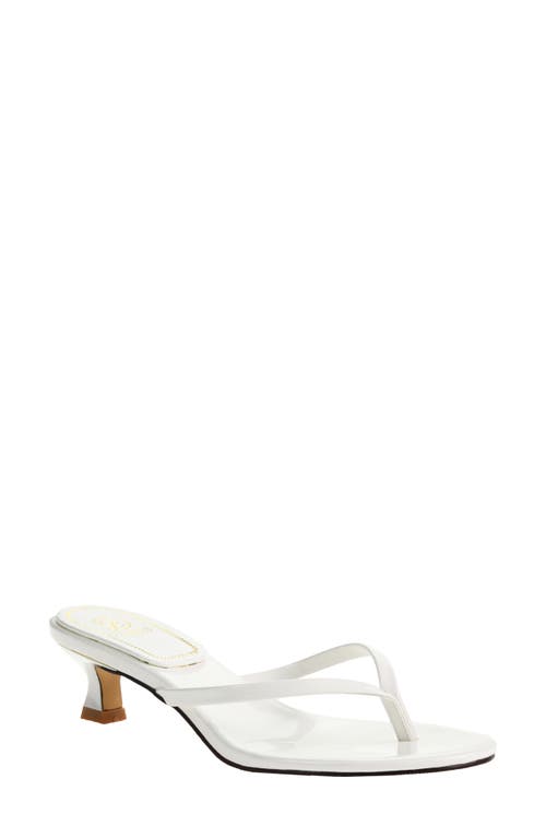 Chinese Laundry Brissa Kitten Heel Flip Flop In White