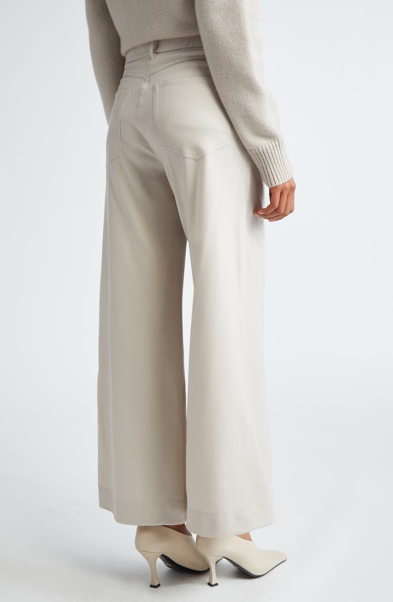 Max Mara Ermes Wide Leg Stretch Virgin Wool Trousers, Alternate, color,