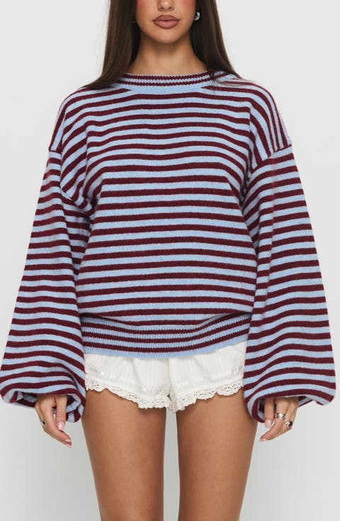 Stroll Striped Oversize Sweater