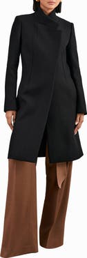 Reiss Max Wrapover Wool Blend Coat