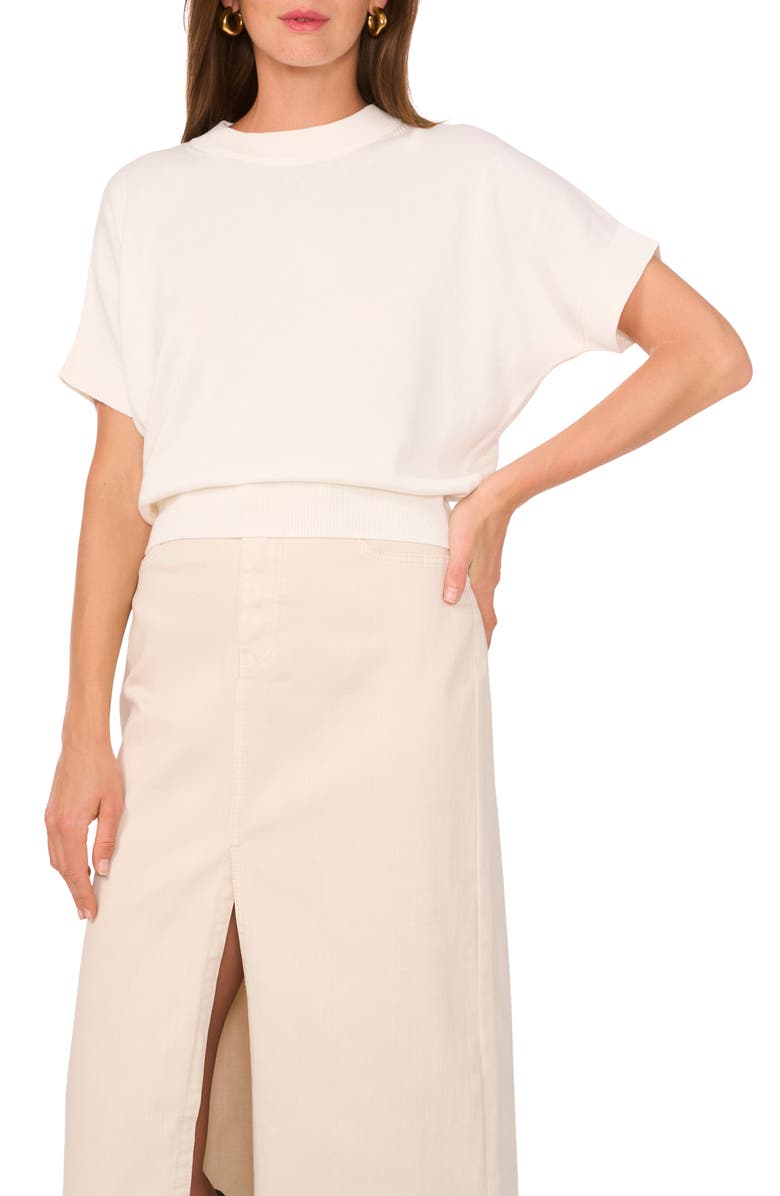 1.STATE Short Sleeve Sweater, Main, color, Antique White