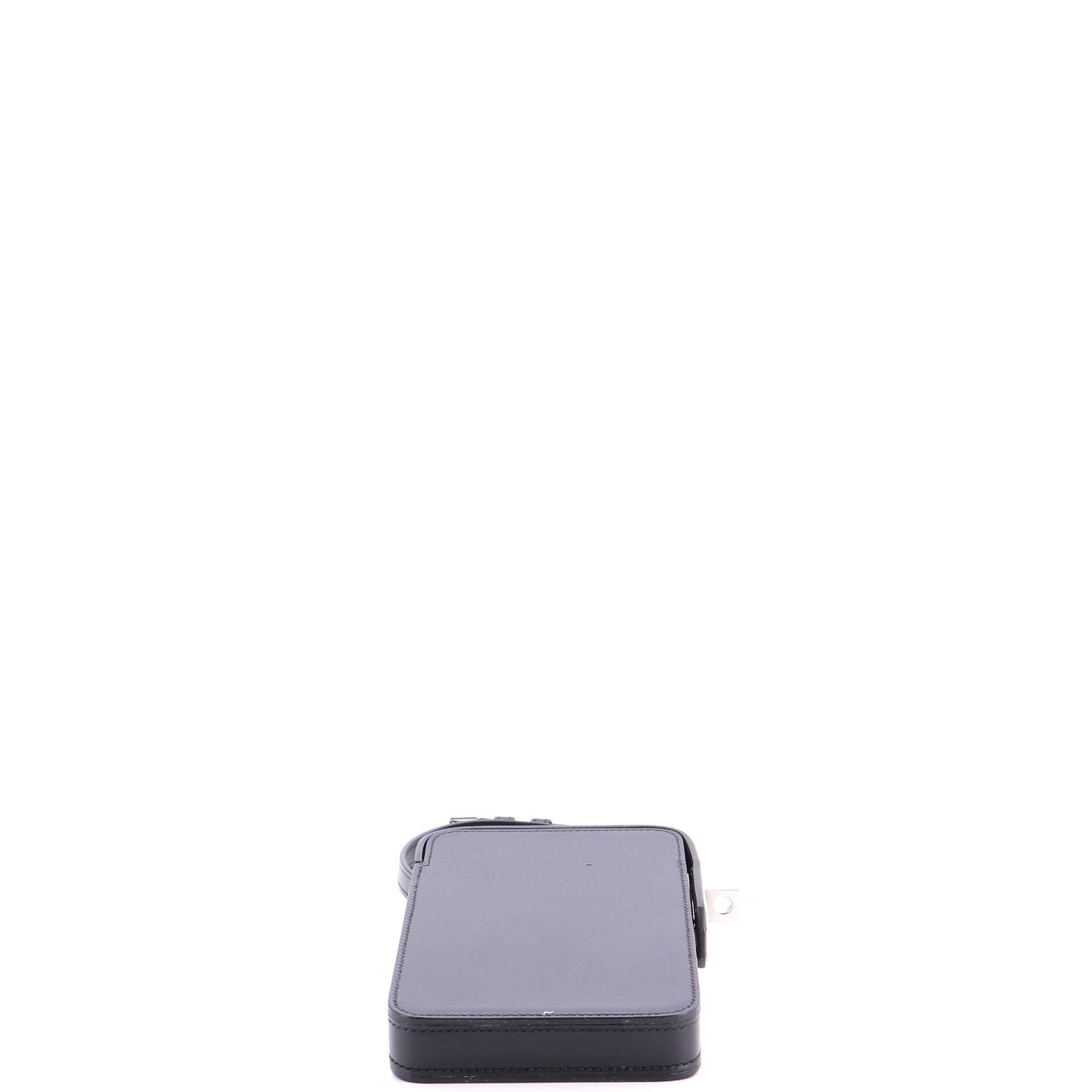 Hac a Box Phone Case Tadelakt, Alternate, color, Noir