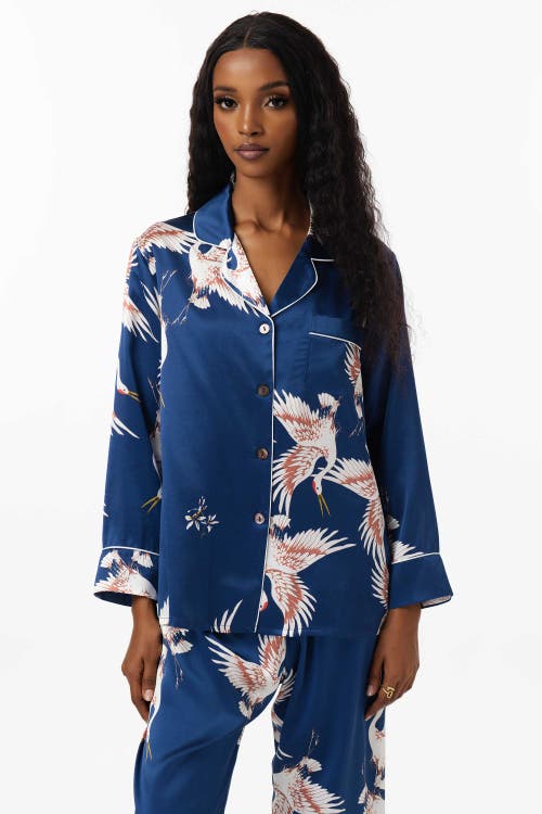 Shop Silksilky Pajama Set With Classic Binding Trim