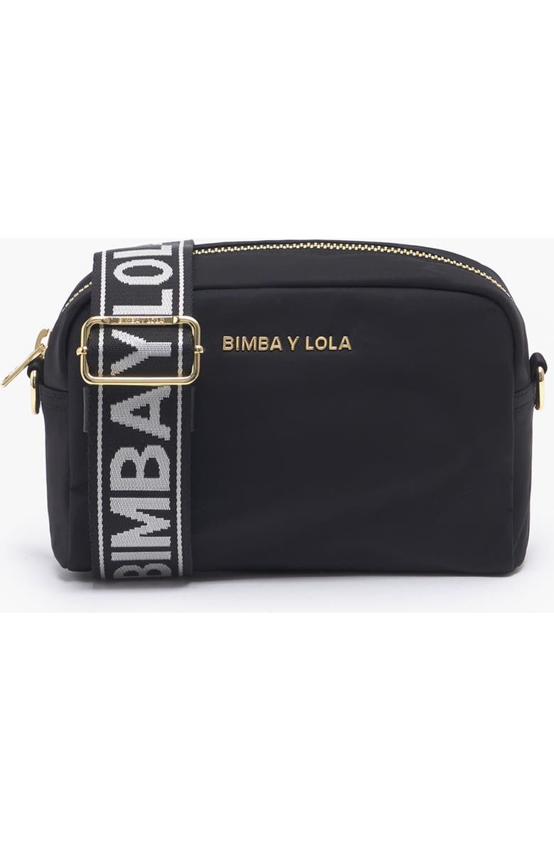 Bimba y Lola Crossbody Nylon Bag, Main, color, Black